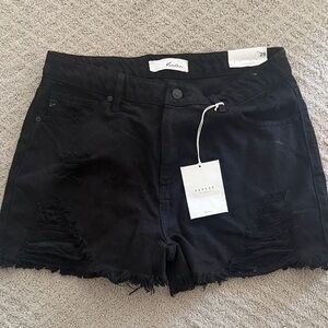 KanCan Black Distressed Cutoff Jean Shorts